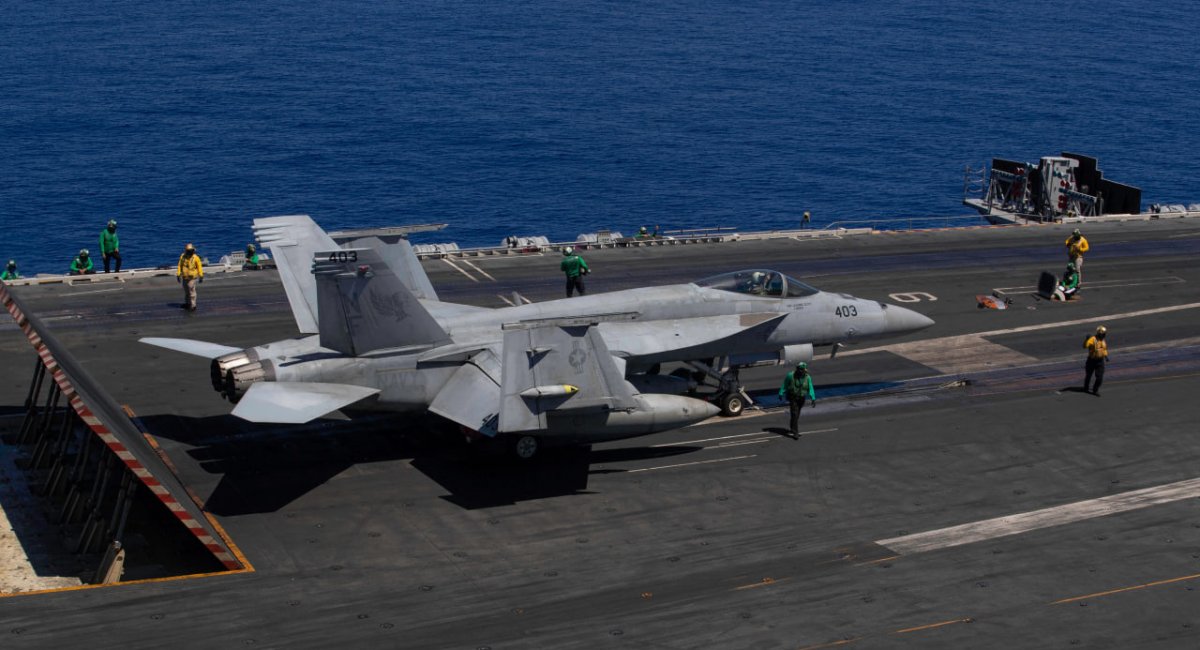 Палубний винищувач F/A-18E Super Hornet. Фото: US DoW