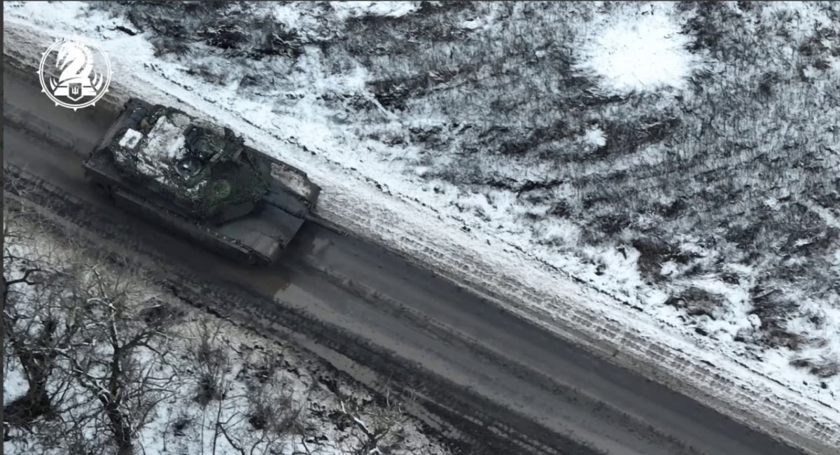M1 Abrams ЗСУ в боях проти росіян на Авдіївському напрямку, лютий 2024 року, стоп-кадр з відео прес-служби 47ої бригади