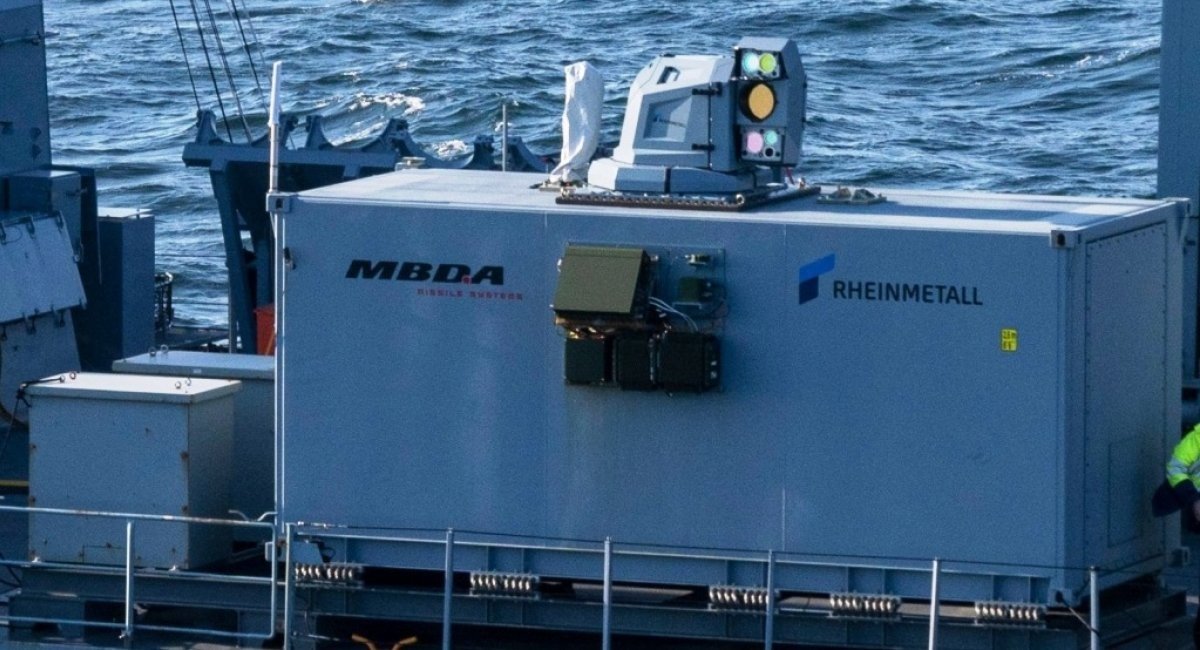 Лазерний демонстратор на німецькому фрегаті класу Sachsen. Фото - MBDA/Rheinmetall