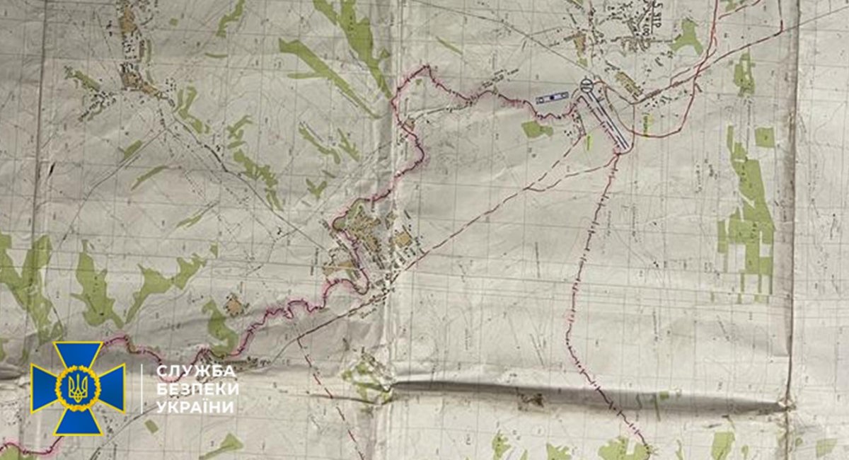 Карта з планами окупантів. Фото: СБУ