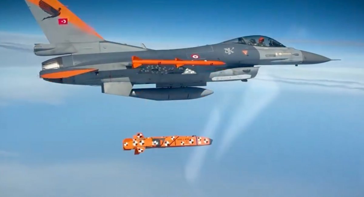 Пуск SOM-J із F-16, зображення Roketsan