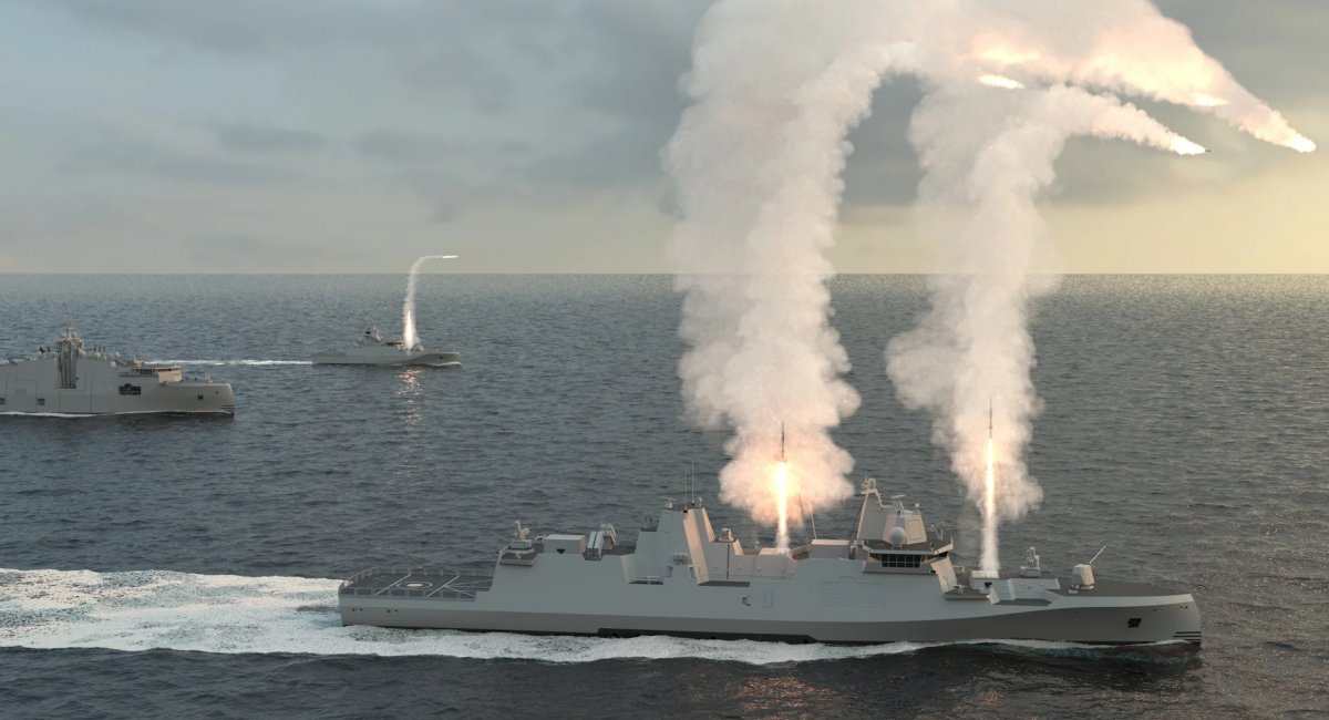 Ілюстрація фрегатів GMF 140 від Rheinmetall