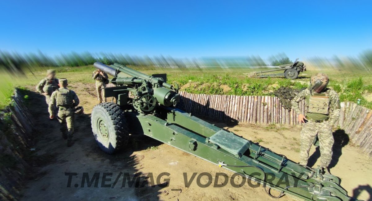 155-мм гармата M114 українських військових. Фото: СПЖ "Водограй"