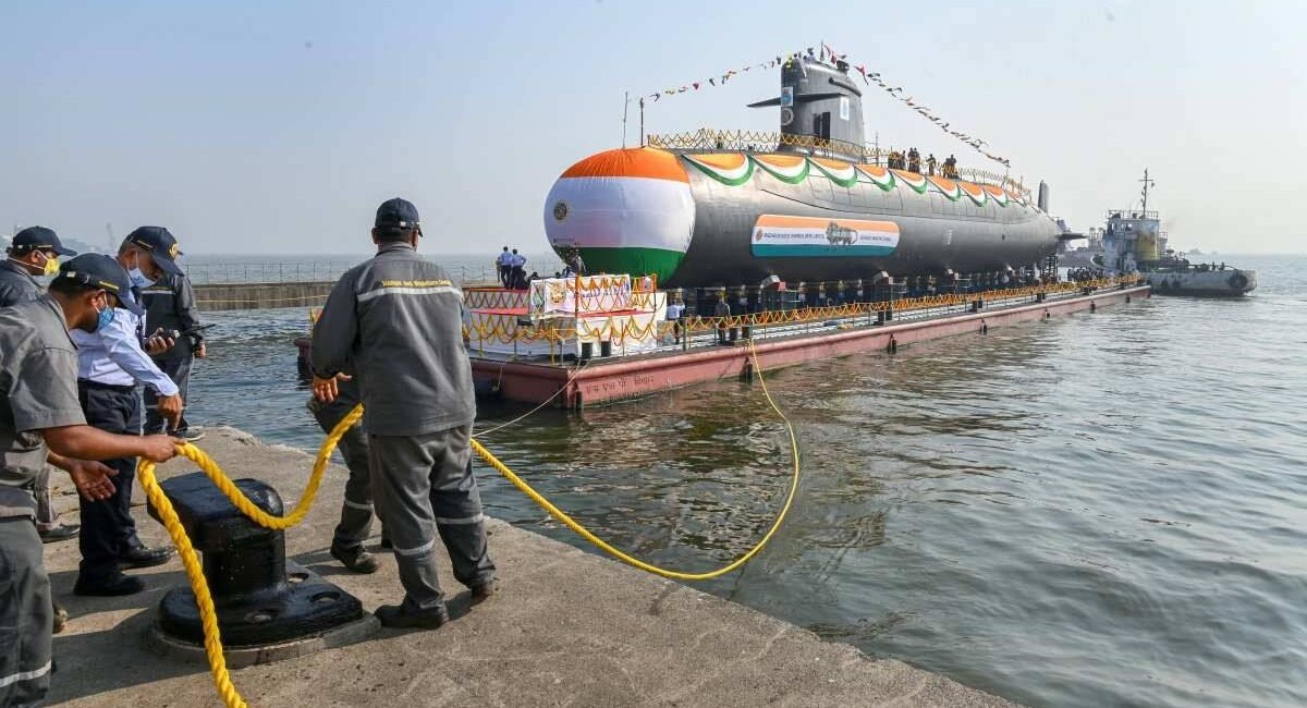 Спуск на воду субмарини типу Scorpene для ВМС Індії, фото ілюстративне