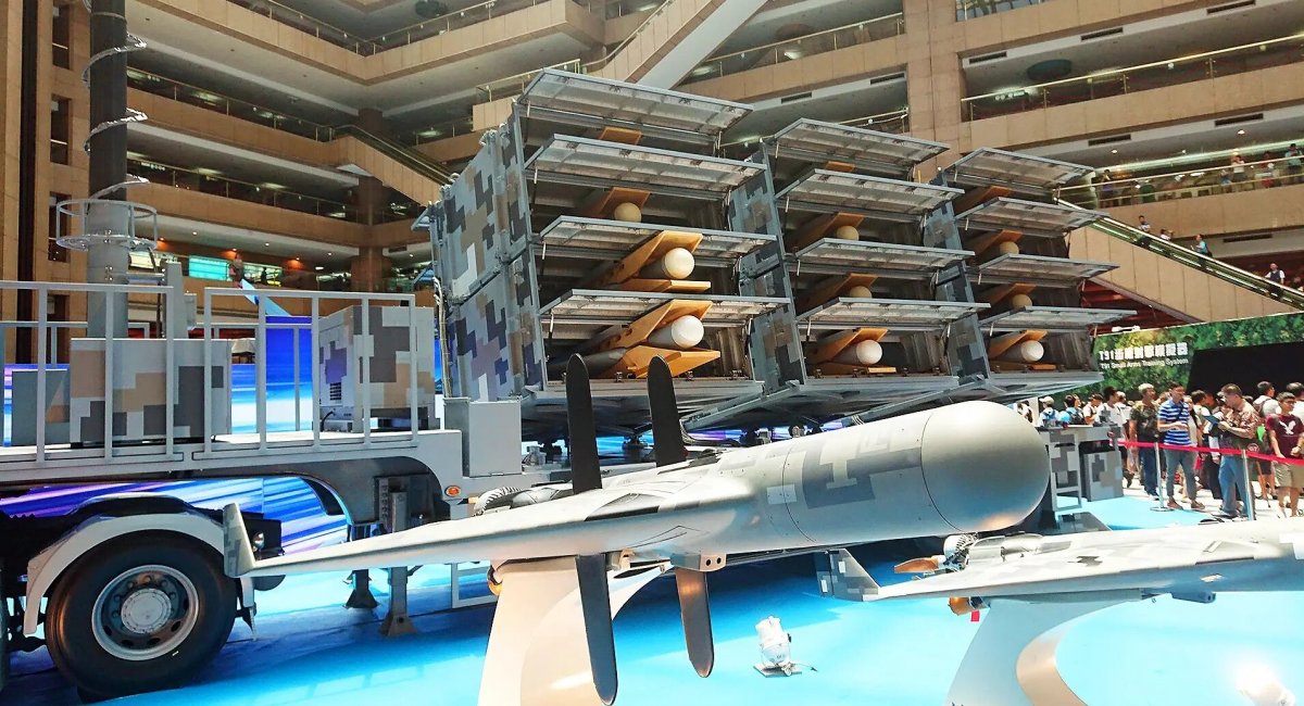 Протирадіолокаційний дрон-камікадзе типу Chien Hsiang і пускова установка для його запуску, листопад 2022 року, Тайвань, зображення з відкритих джерел