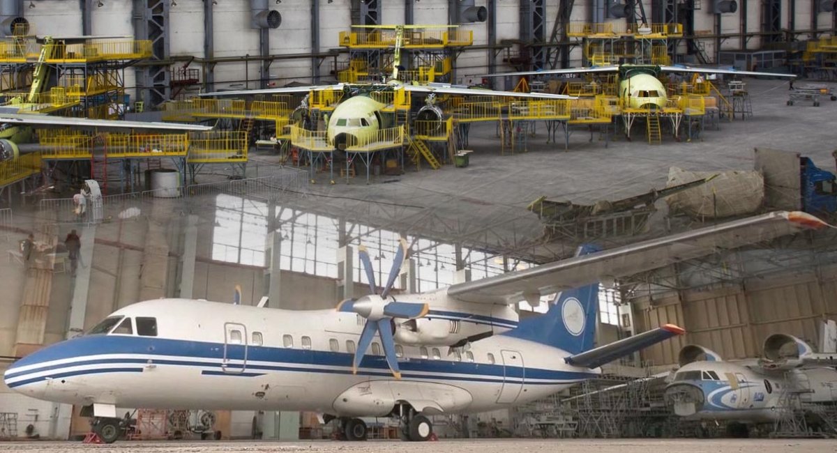 Ан-140 (знизу) та Ан-158 (зверху), що наразі знаходяться на ХДАВП та ДП "Антонов", хочуть добудувати й передати Національному авіаперевізнику