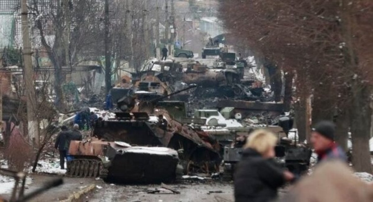 Знищена російська військова техніка в Бучі