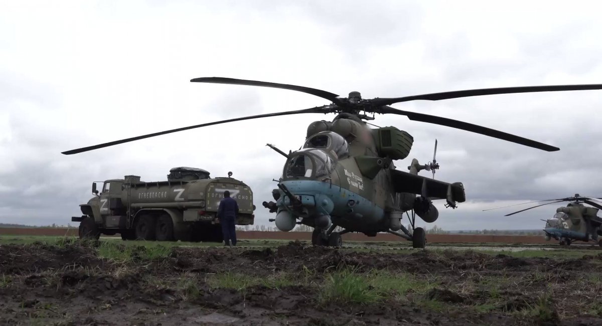 Рашистські Ми-35 під час війни проти України, зображення з відкритих джерел