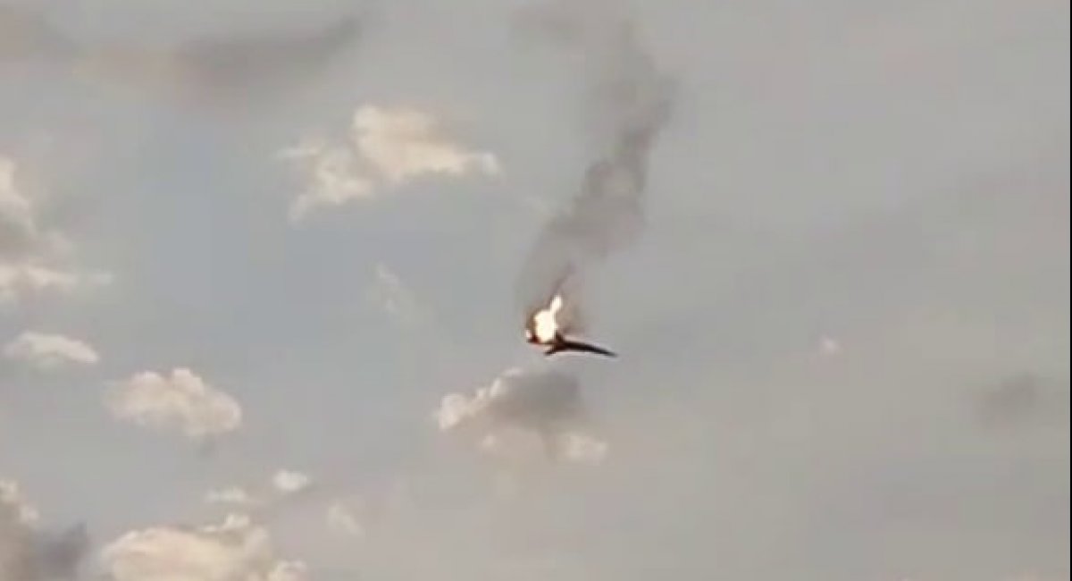 Падіння російського Ту-22М3 вранці 19 квітня 2024 року, стоп-кадр відео із соцмереж