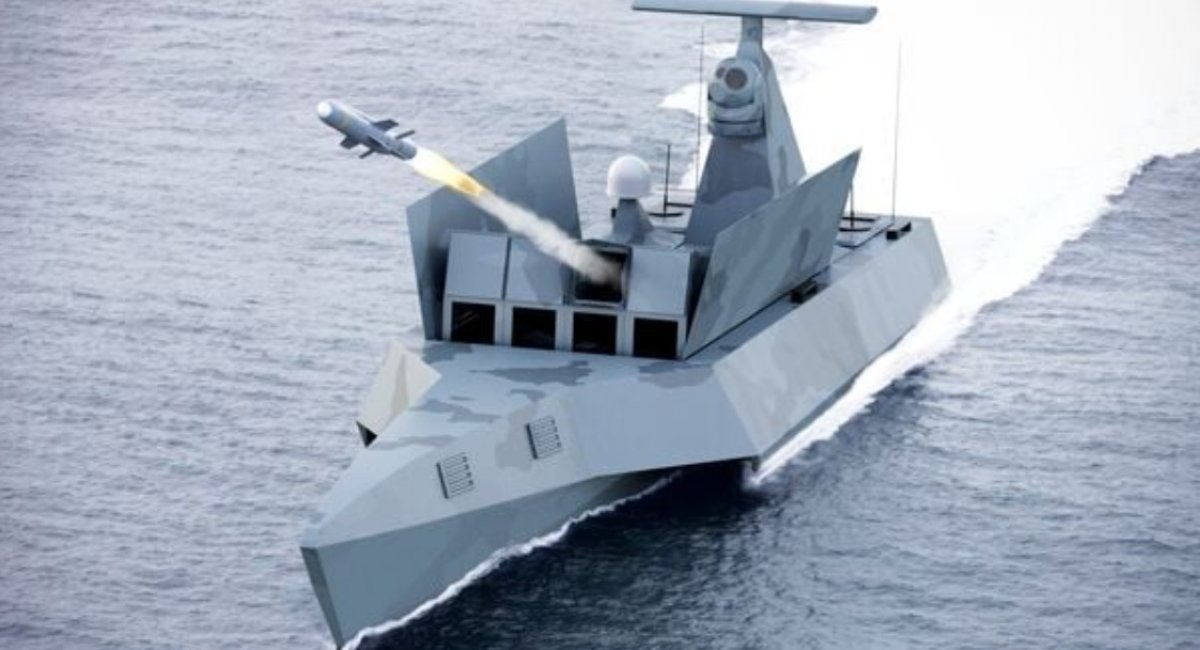 Ілюстрація пуску ПКР Sea Venom з морського дрона. Фото - MDBA/Janes
