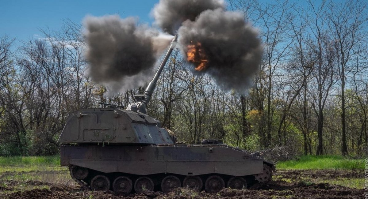 Постріл з САУ PzH 2000, фото - 43-ї окремої артилерійської бригади ЗСУ