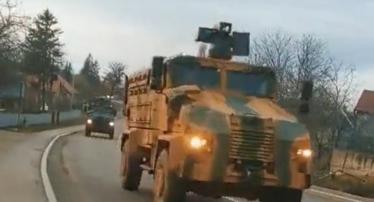 Турецький бронеавтомобіль Kirpi класу MRAP з дистанційно керованим бойовим модулем / Скріншот із відео, опублікованого Ukraine Weapons Tracker