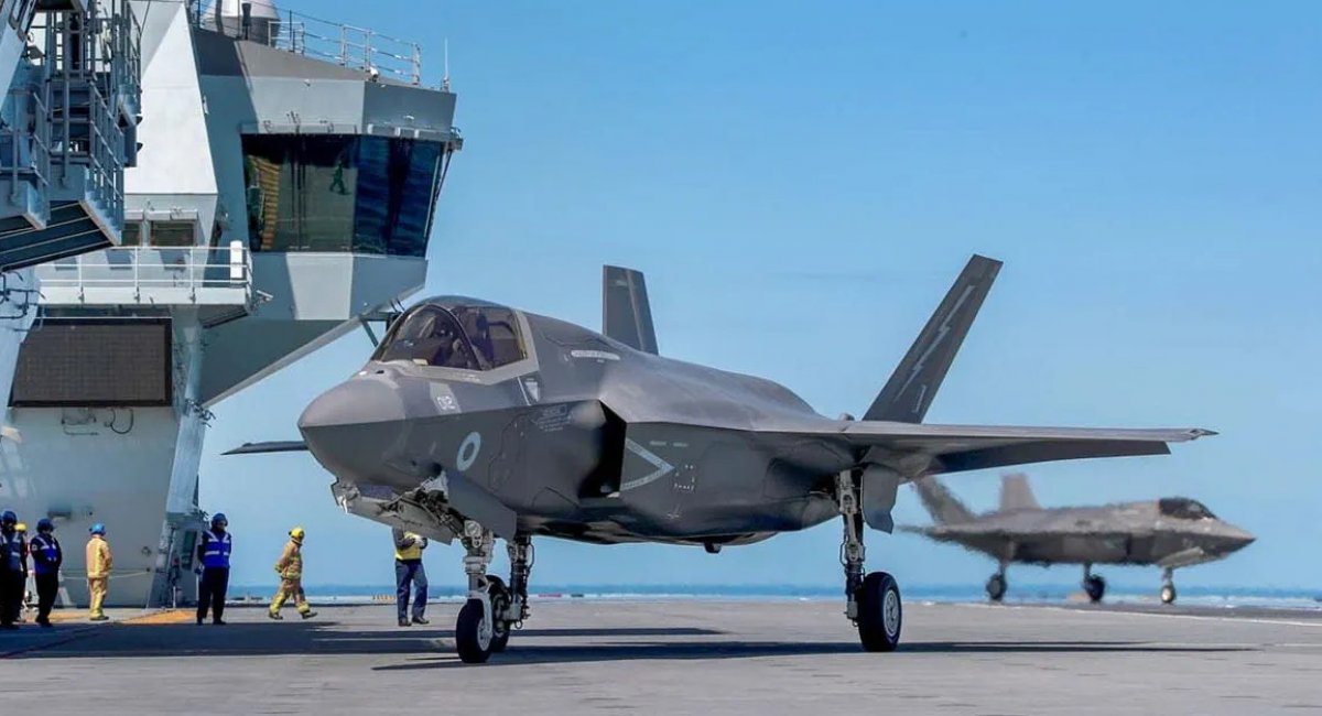 Винищувач F-35B на палубі HMS Queen Elizabeth. Фото: Royal Navy