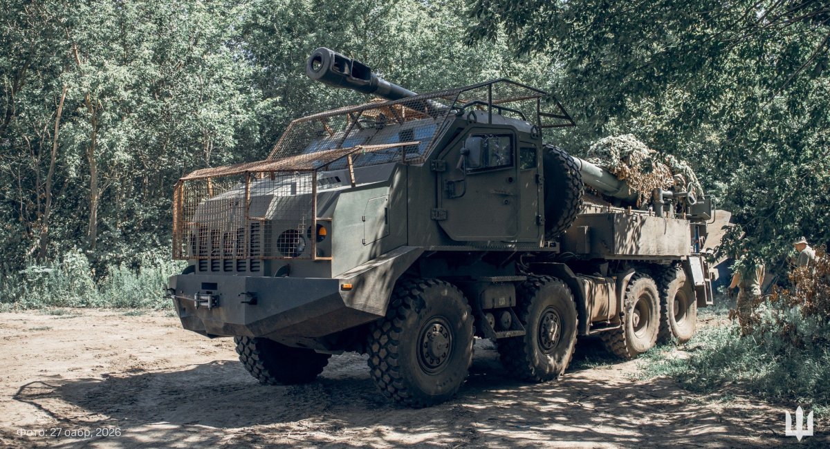 САУ 2С22 "Богдана" на шасі Tatra Phoenix з кабіною від "Української бронетехніки", так звана "Богдана 4.0". Фото: 27-ма ОАБр