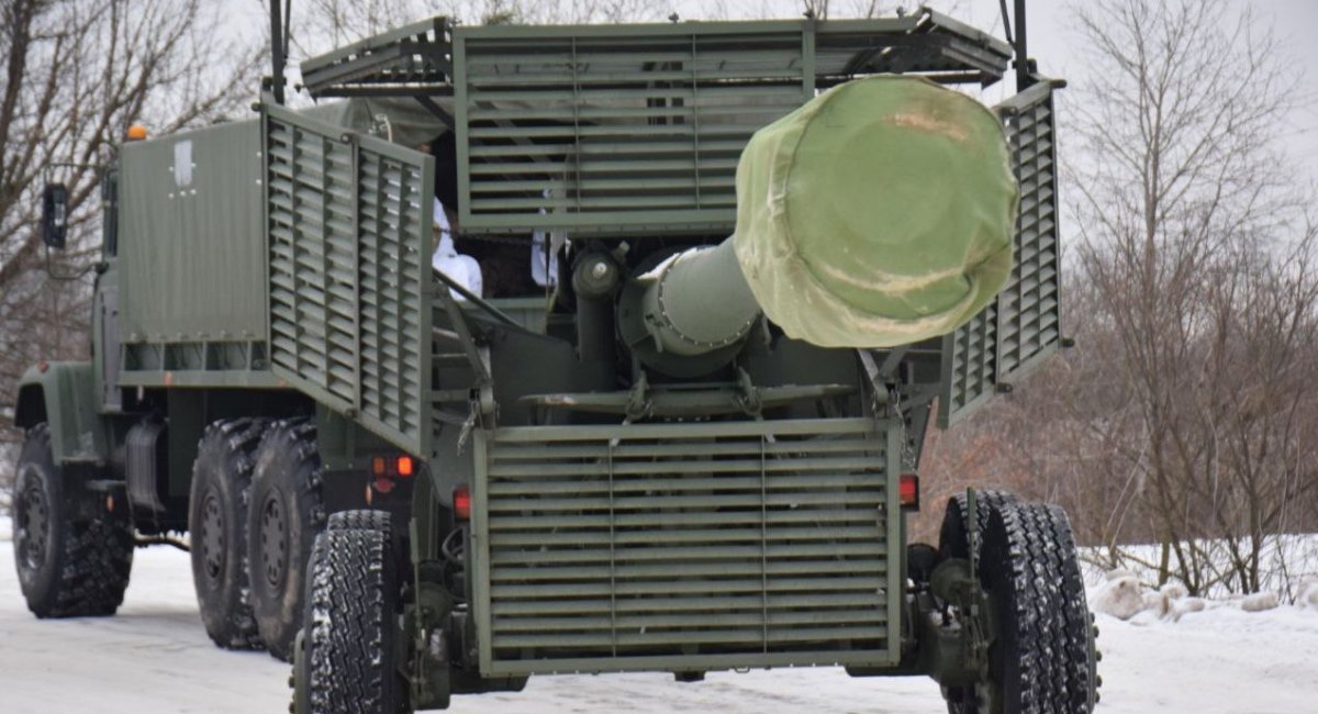 2П22 "Богдана-БГ" з протидроновим захистом на озброєнні 50-ї ОАБр. Фото: 50-та ОАБр