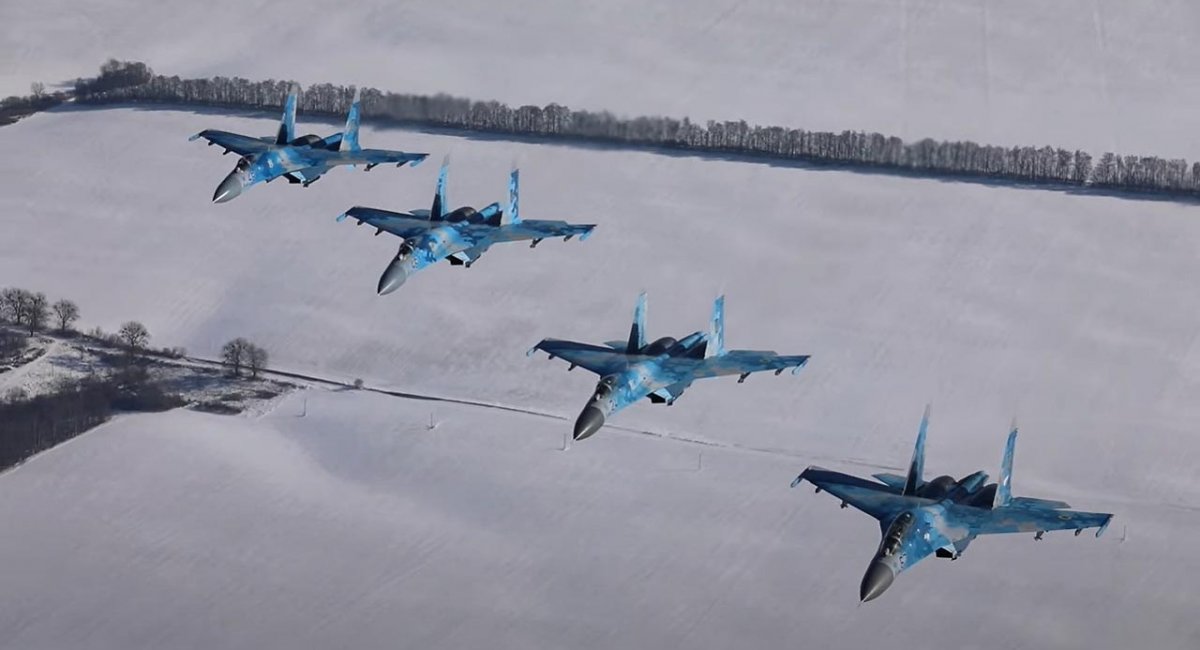 Cazas Su-27 del Ejército del Aire de las Fuerzas Armadas, foto ilustrativa de la época anterior a la guerra