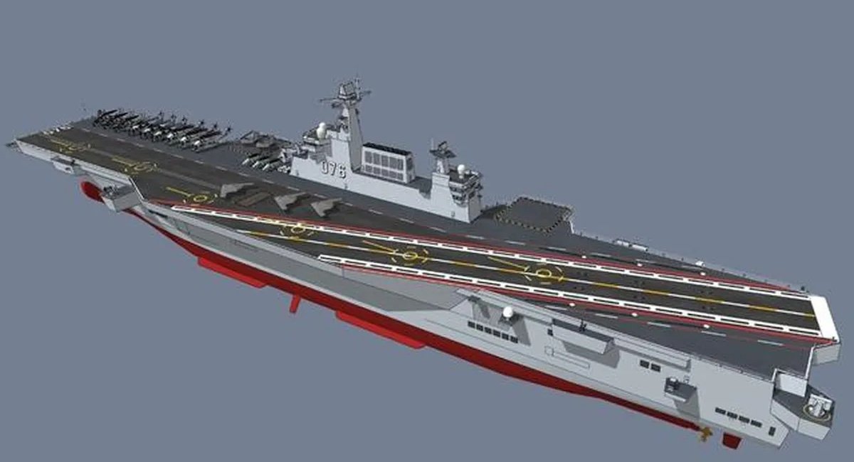 Китайський УДК проекту Type 076, ілюстративний рендер після побудови