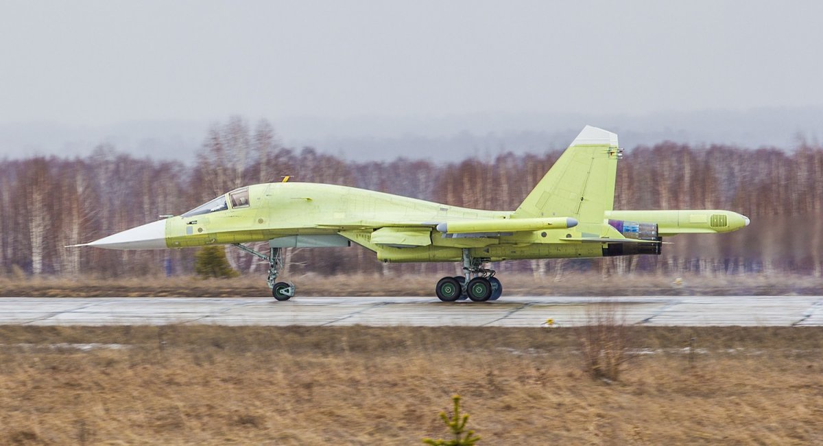 Один із російських Су-34 під час випробувального польоту, фото ілюстративне
