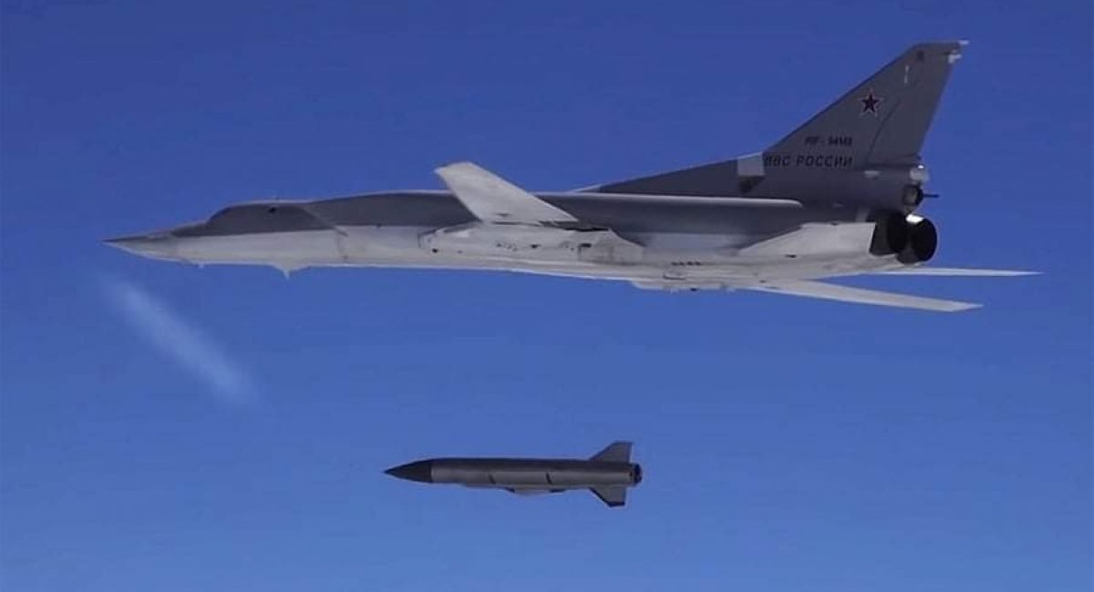 Пуск крилатої ракети Х-22 із бомбардувальника Ту-22М3 рашистів, ілюстративне фото довоєнних часів