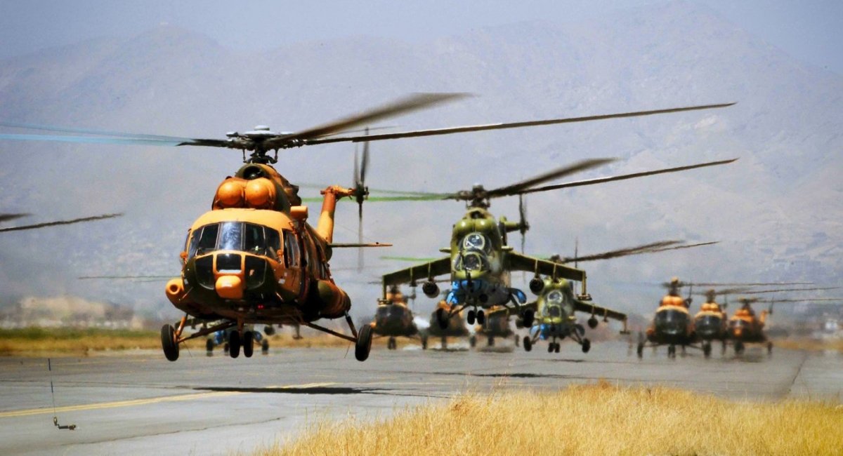 На вертольоти радянського виробництва припадала значна вага поставок Заходу для армії Афганістану
