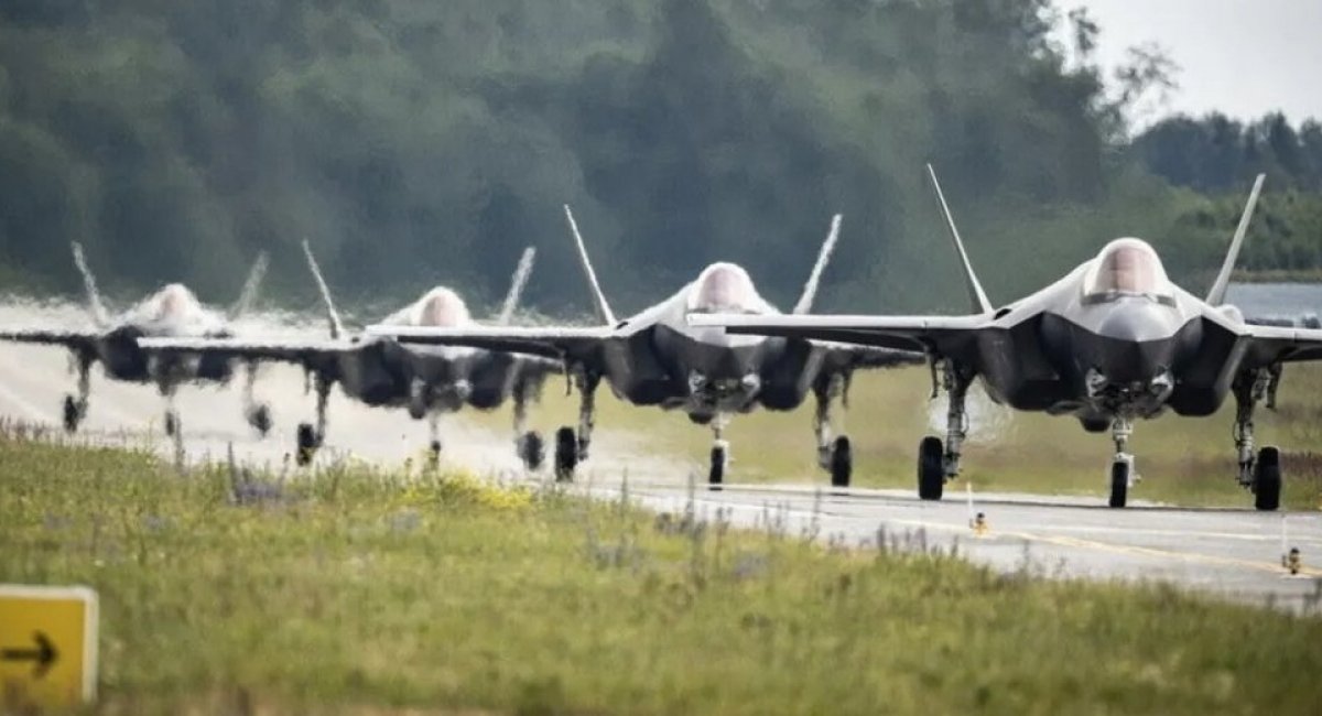 Зліт F-35A на німецькій авіабазі "Шпангдалем", 2022 рік, ілюстративне фото від US Air Force