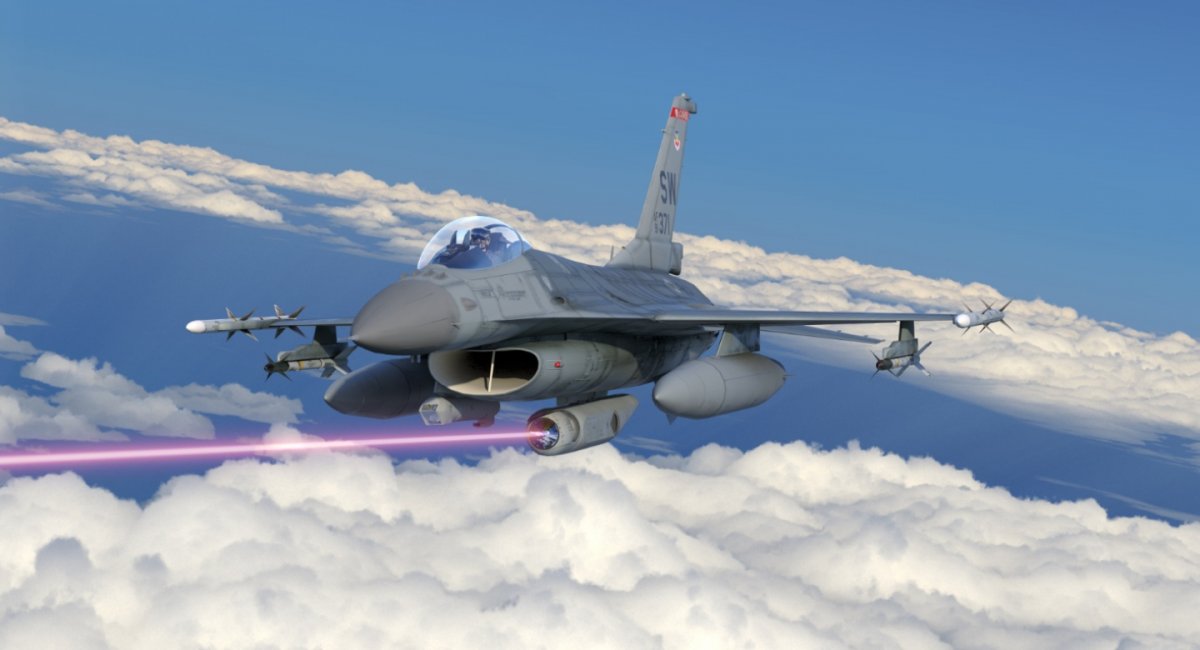 Концепт винищувача F-16 з лазерною зброєю