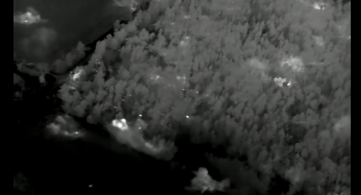 Нічне "полювання" артилеристів на русню за допомогою дрона: як ЗСУ зайшло на "вогник" (відео)