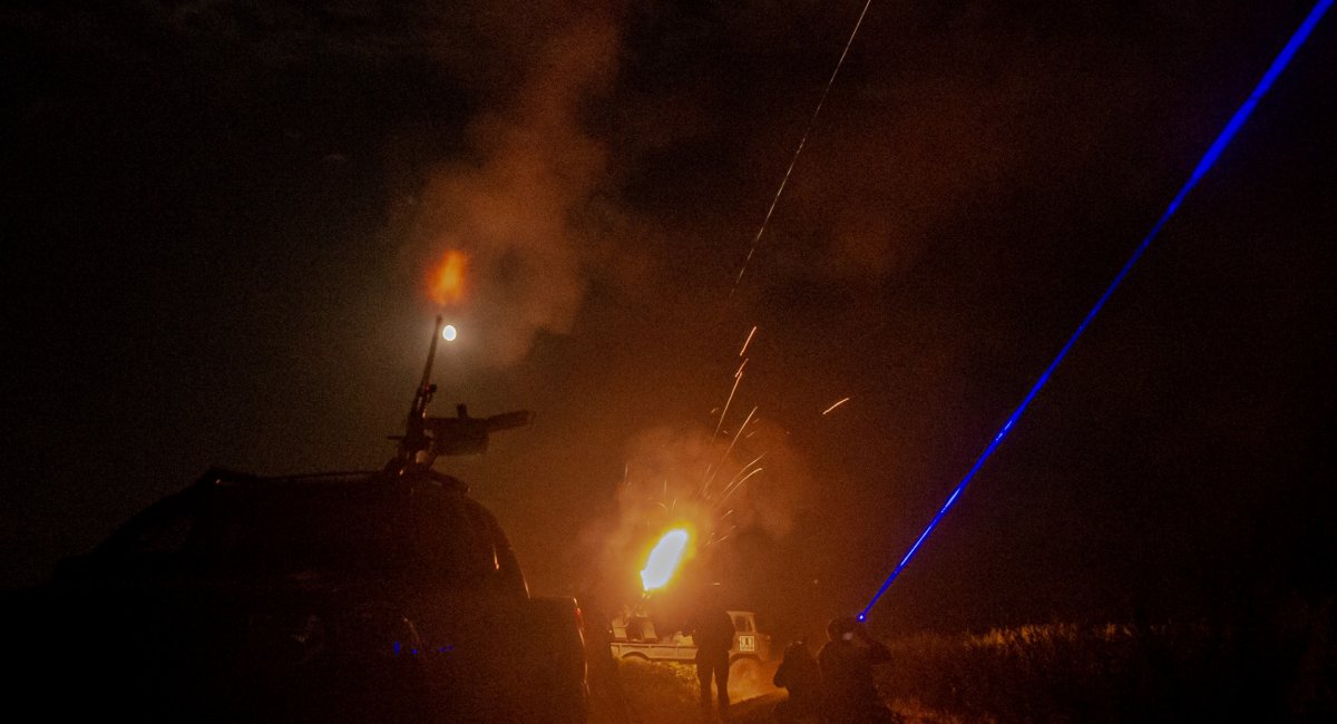 Мобільна вогнева група веде вогонь по рашистським БПЛА, фото - прес-служба 115-ої ОМБр
