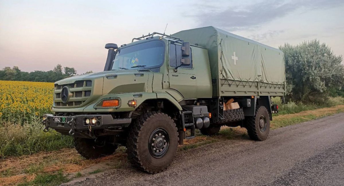 Вантажівка Mercedes-Benz Zetros на службі Сил оборони України. Фото: alexraptor94 from X/Twitter