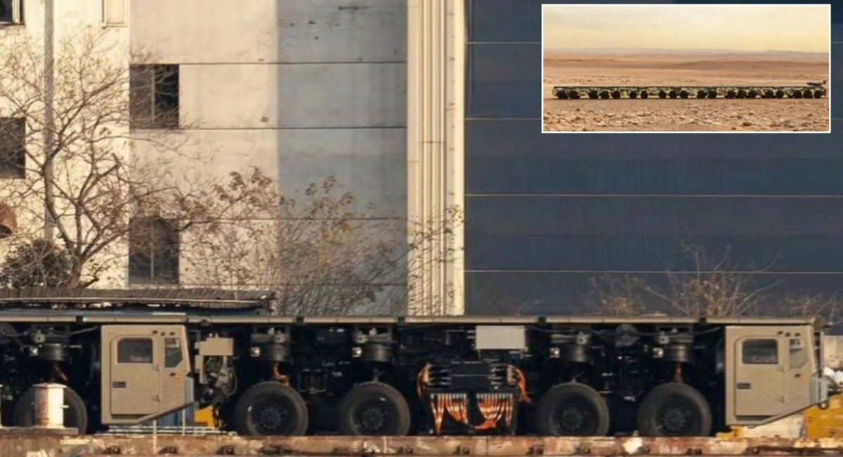 Електромагнітна катапульта на колесах, що складається з секцій. Колаж - Army Recognition