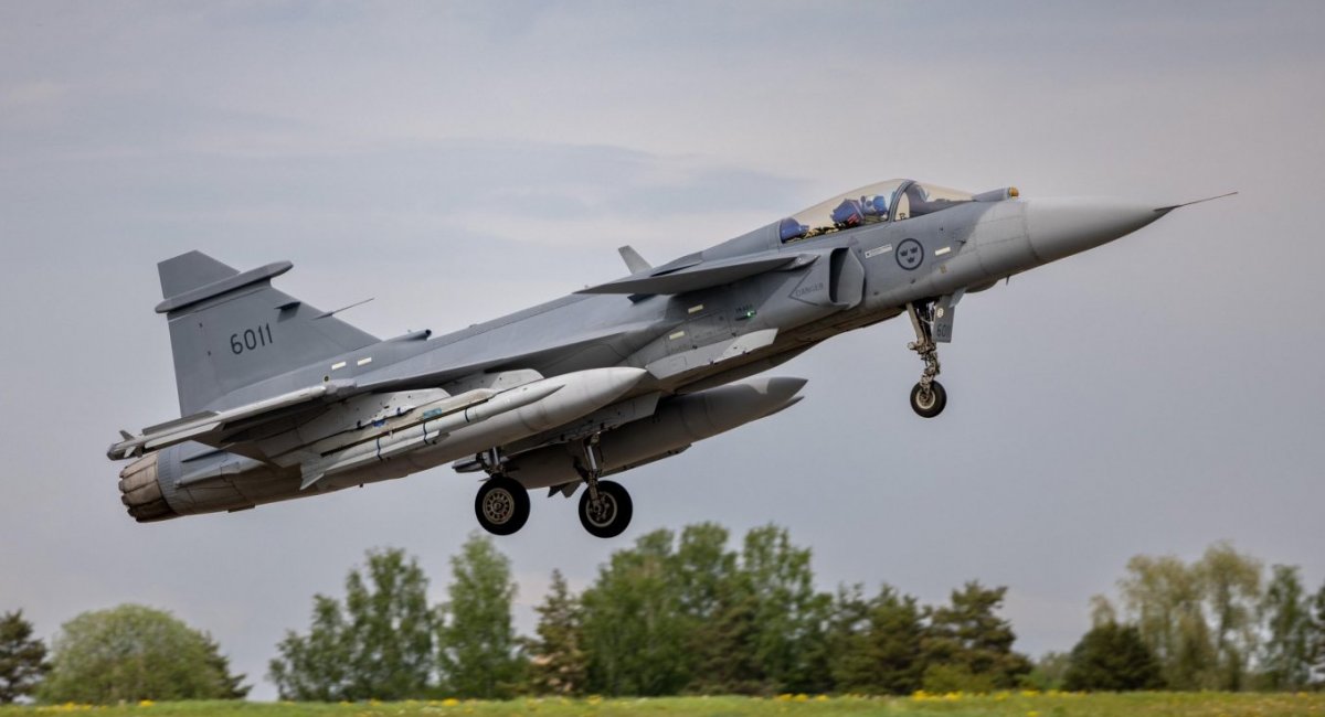 JAS 39C Gripen ПС Швеції озброєний ракетами Meteor. Фото: ПС Швеції