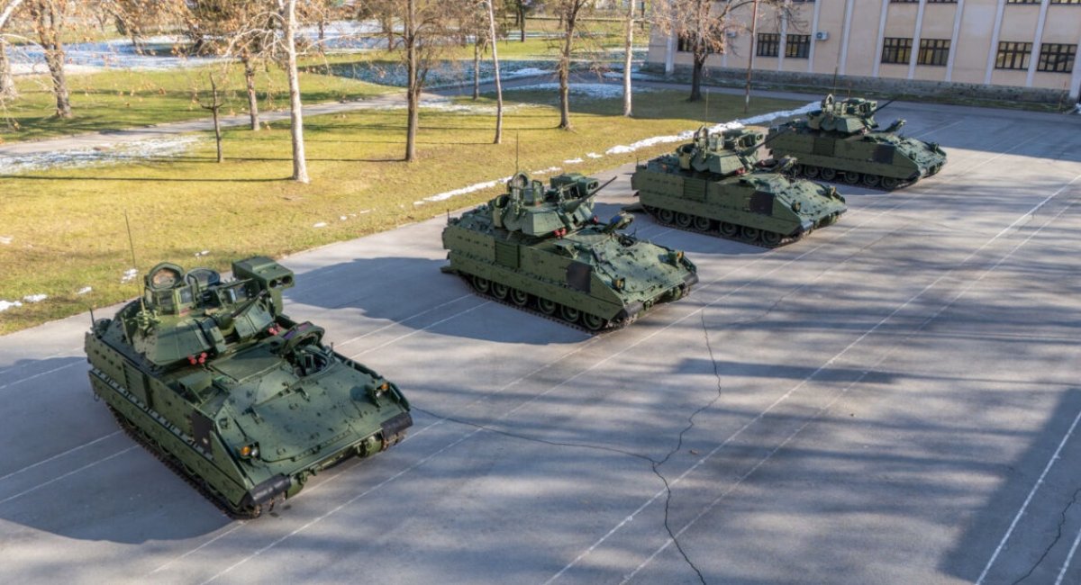 Передача перших чотирьох БМП M2A2 ODS Bradley для хорватської армії, січень 2025 року, фото - Міноборони Хорватії