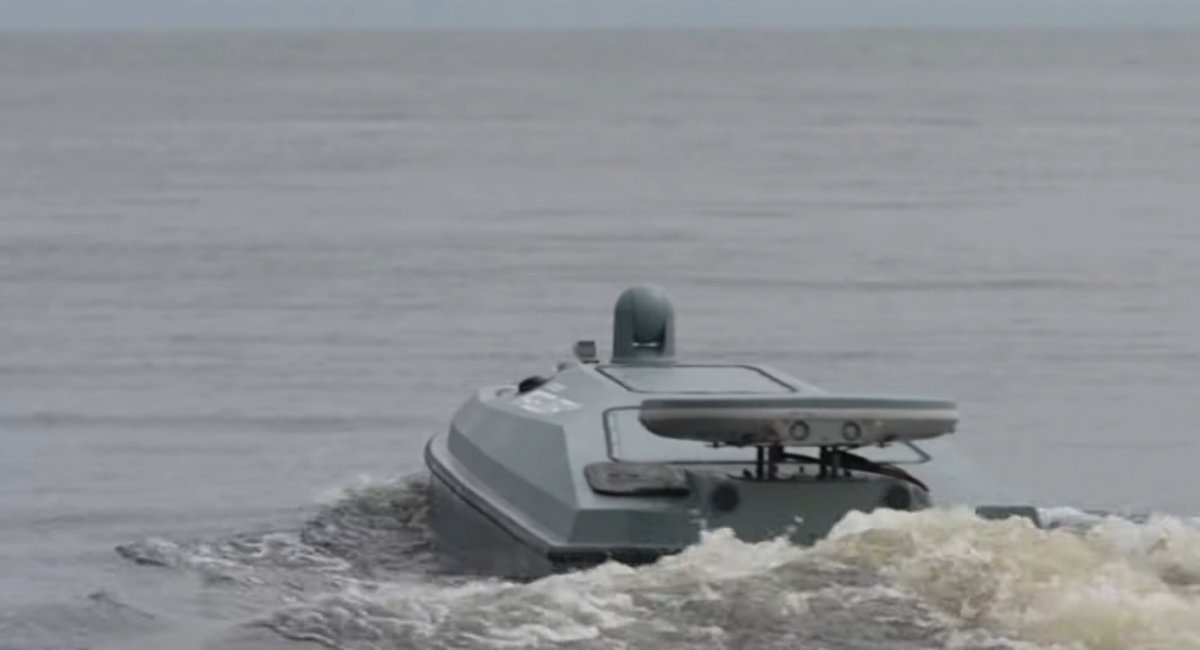 Морський дрон-камікадзе Magura V5, липень 2023 року, стоп-кадр з репортажу CNN