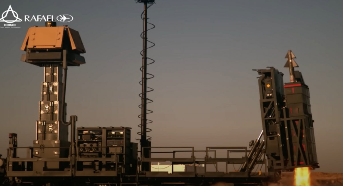 Пуск ракети з системи ППО Spyder All in One під час випробувань, фото — скріншот з відео Rafael