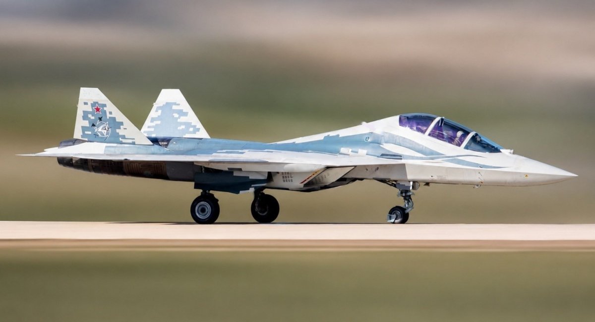 Двомісний винищувач Су-57Д. Фото від російських пропагандистів
