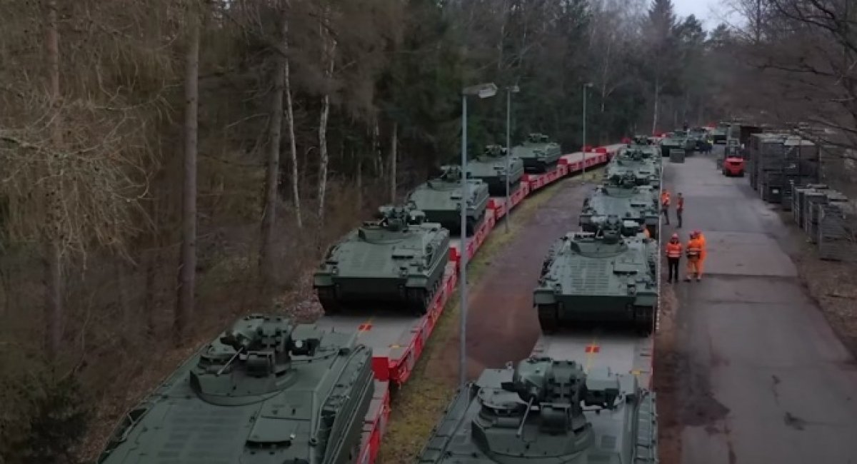Перевезення залізницею БМП Marder 1A3. Фото - Rheinmetall