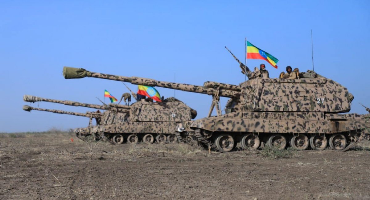 Ефіопські САУ "Мста-С", орієнтовно лютий 2023 року, ілюстративне фото з відкритих джерел