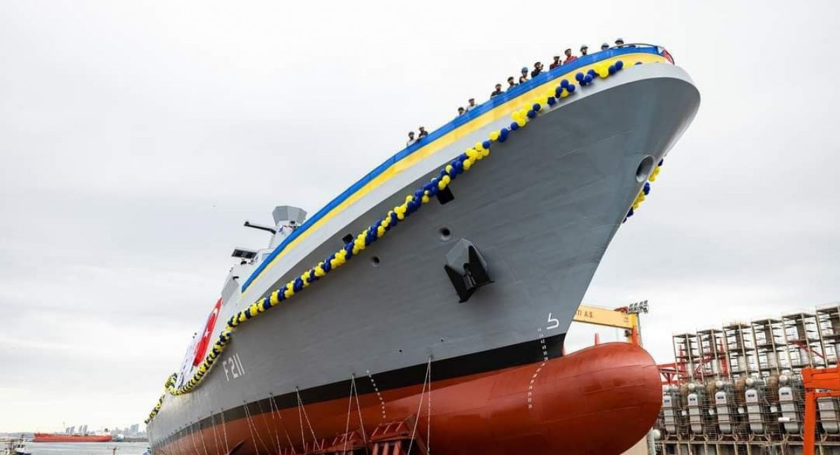 Спуск на воду корвета "Гетьман Іван Мазепа", 2 жовтня 2022 року, фото - прес-служба ВМС України
