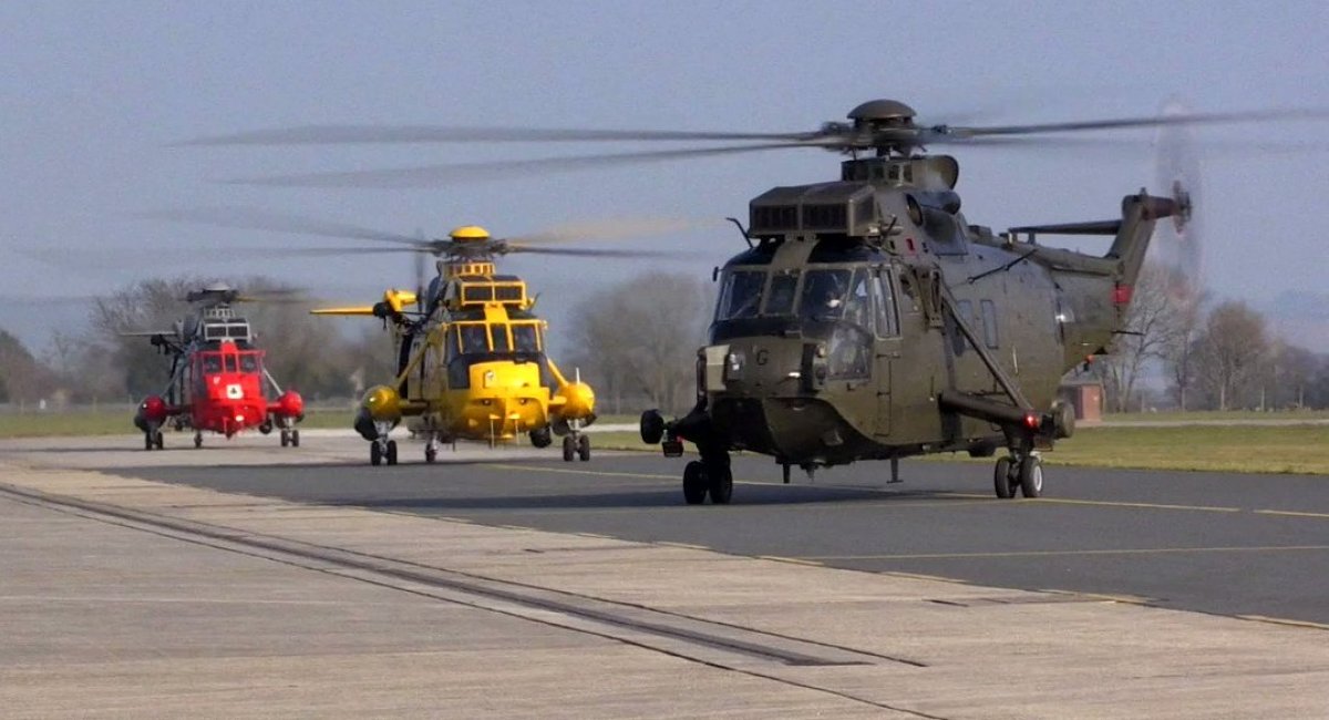 Гелікоптери Sea King, на яких проходили підготовку вертолітники ЗСУ, листопад 2022 року, зображення – Міноборони Великої Британії