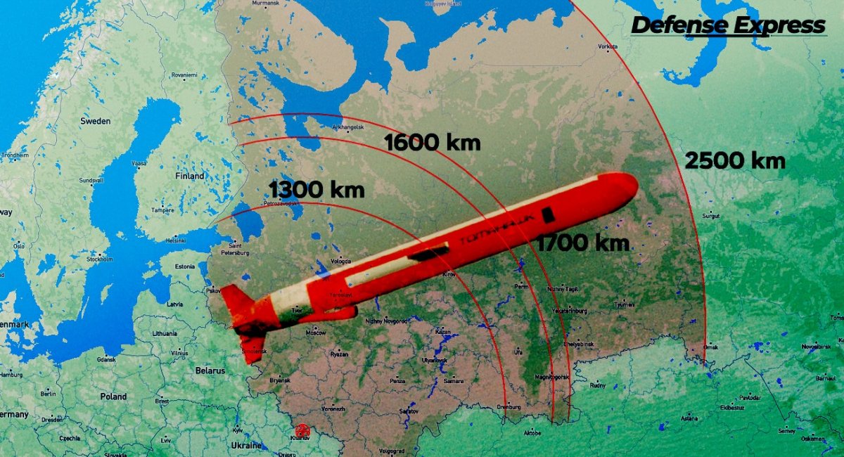 Яка справжня дальність Tomahawk - 2500 км, 1700 км, 1600 км, або лише 1300 км