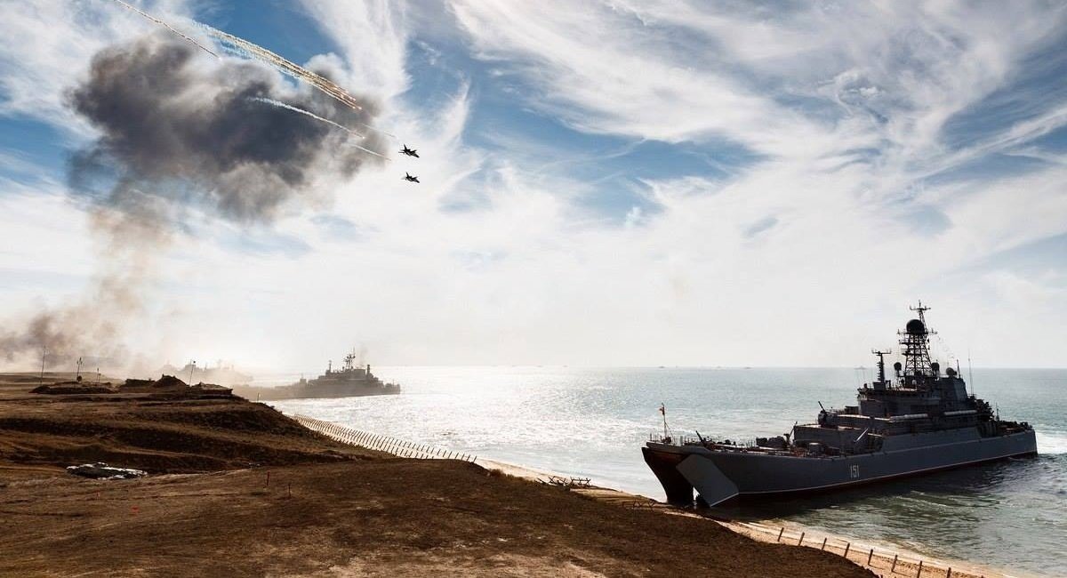Армія РФ проводить "репетицію висадки" на чорноморське побережжя України в рамках маневрів на мисі Опук, квітень 2021 року, фото ілюстративне