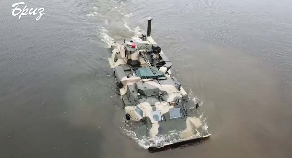 Адаптований для Морської піхоти ВМСУ БТР-4Е під час випробувань у грудні 2020 року