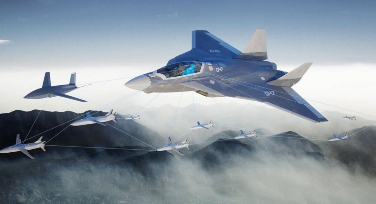 Концепція програми FCAS, коли винищувач разом із безпілотниками об’єднані в одну мережу