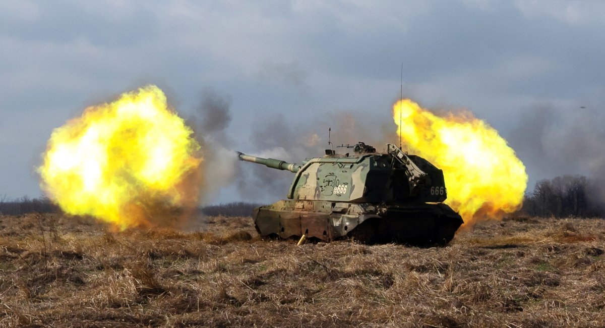 Постріл з самохідної артилерійської установки "Коалиция-СВ", фото ілюстративне