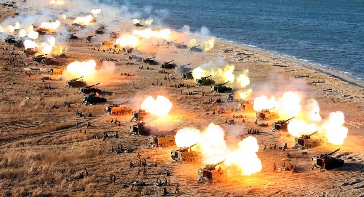 Навчання артилерії КНДР, 2016 рік, фото - Reuters