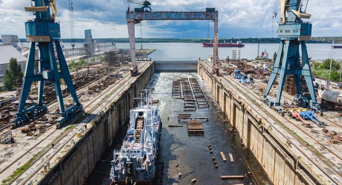 Сухий док "Океану" – один з найбільших в Європі й наразі єдиний з доступних в Україні / Фото: прес-служба Суднобудівного заводу "Океан"