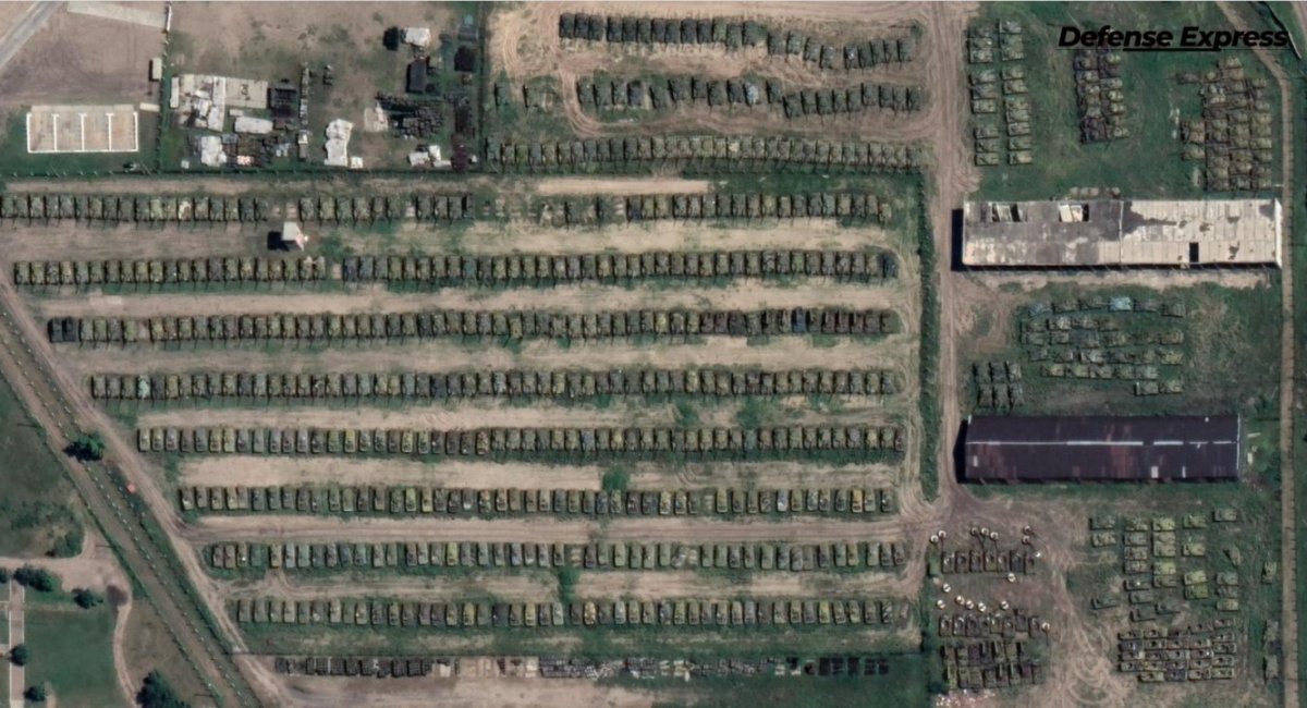 База зберігання бронетехніки армії РФ, Улан-Уде, супутниковий знімок