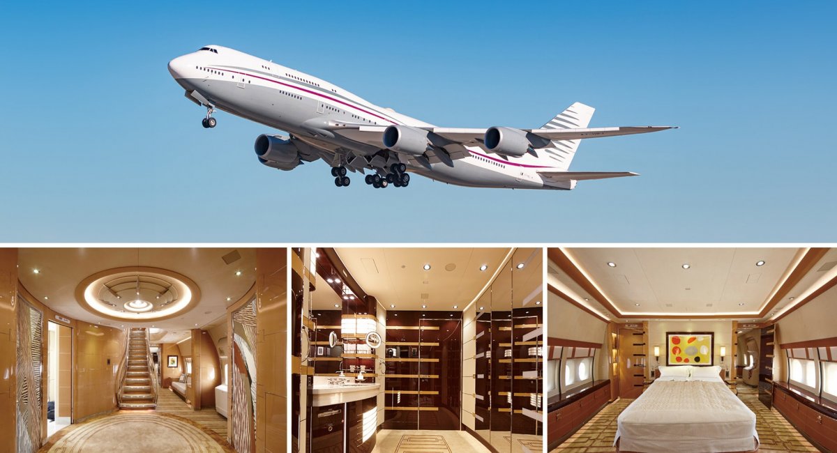 Фото з середини "літаючого палацу" Boeing 747 від Катару, який Трамп прийняв у подарунок