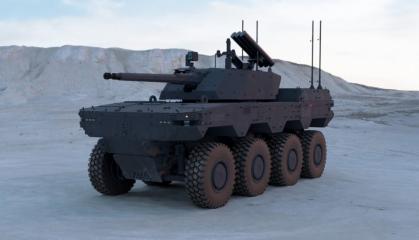 Війна дронів: Естонія представила безпілотну бойову машину Havoc 8x8 RCV з зенітними ракетами розробленими для України